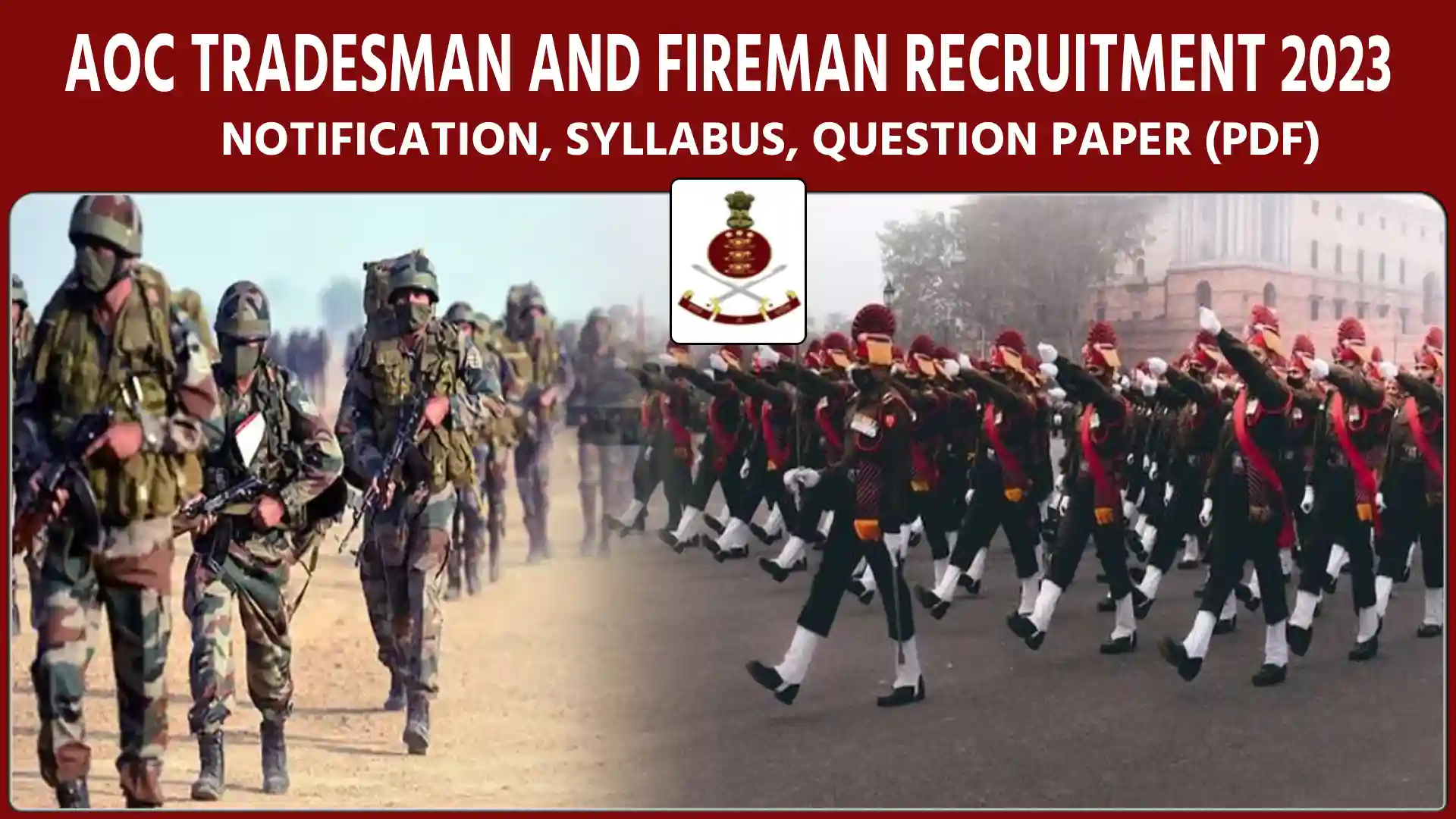 AOC Tradesman and Fireman Recruitment