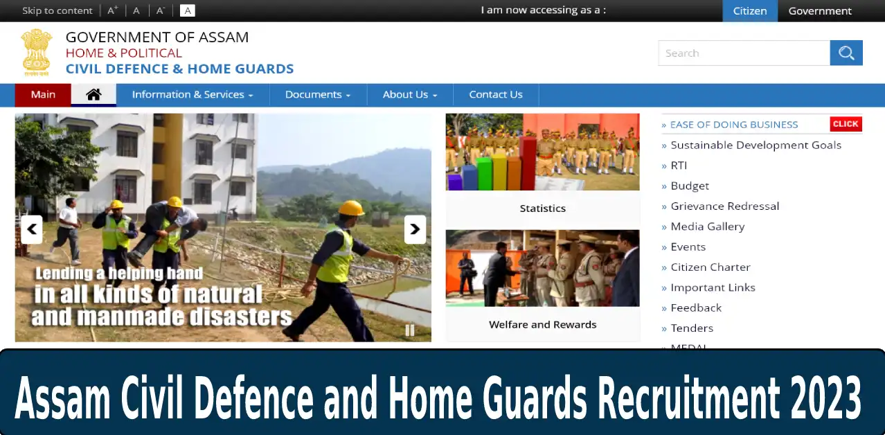 Assam Civil Defence and Home Guards Recruitment 2023