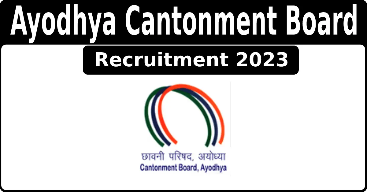 Ayodhya Cantonment Board Recruitment 2023