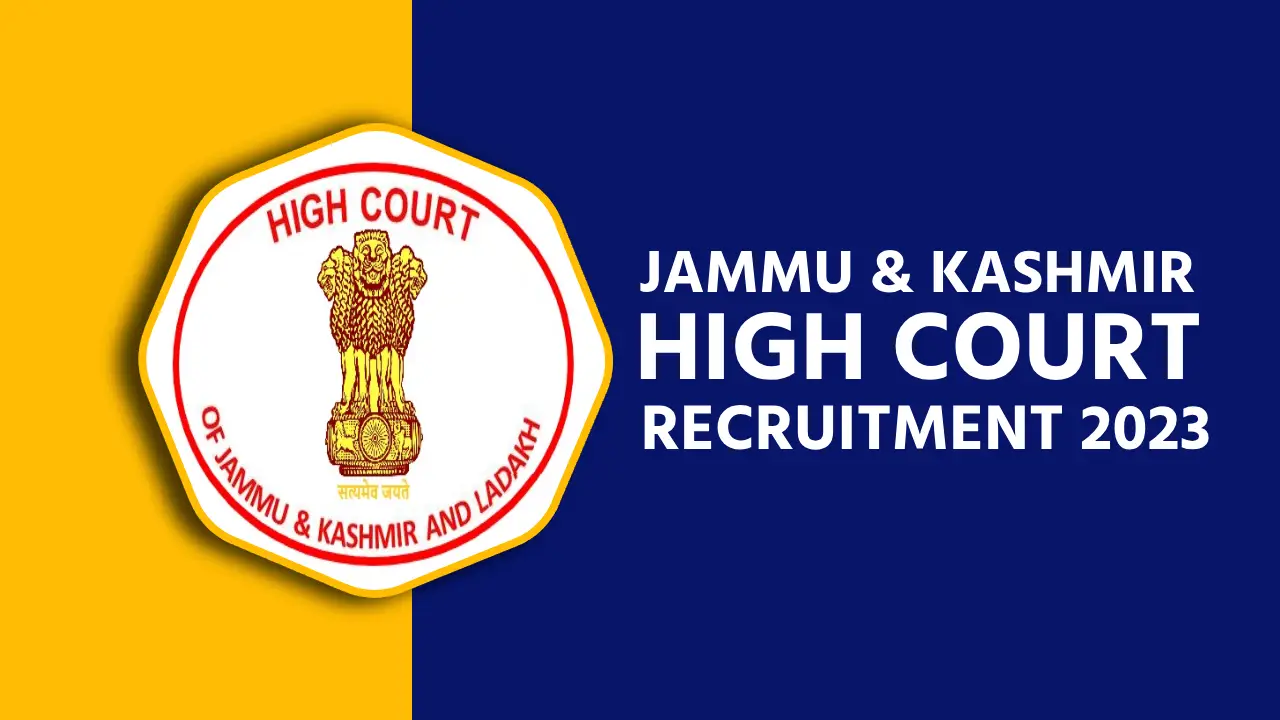 JK High Court Recruitment 2023